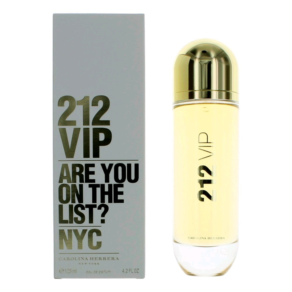 Bottle of 212 VIP by Carolina Herrera, 4.2 oz Eau De Parfum Spray for Women